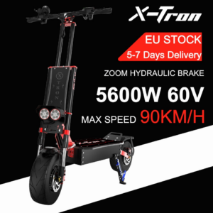 Galingas elektrinis paspirtukas su sėdyne „X-Tron” 5600W ~85km/h